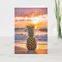 Verjaardag Ananas op Sunset Beach