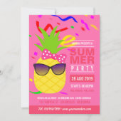Verjaardag ananas zomer kaart (Voorkant)