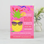 Verjaardag ananas zomer kaart (Staand voorkant)