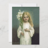 Verjaardag Angelic Victoriaans Blond Meisje Witte  Kaart (Achterkant)