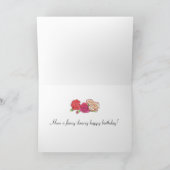 Verjaardag Anjer Papier Doll Kaart (Binnen)