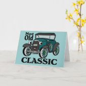 Verjaardag Antiek auto Kaart (Gele Bloem)