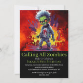 Verjaardag Apocalyps Zombie Jongen Kaart (Voorkant)