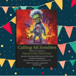 Verjaardag Apocalyps Zombie Jongen Kaart