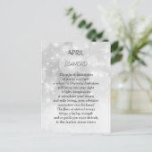 Verjaardag april Geboortesteen Diamant Briefkaart (Staand voorkant)