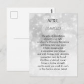 Verjaardag april Geboortesteen Diamant Briefkaart (Voorkant / Achterkant)