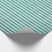 Verjaardag Aqua Stripes Cadeaupapier (Hoek)