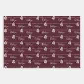 Verjaardag Aquarel Bloemige Inpakpapier Vellen (Voorkant 3)