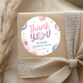 Verjaardag Astronaut Girl's Thank You Stickers