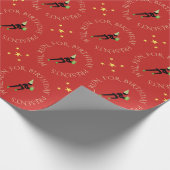 Verjaardag atleet aangepaste tekst zwart rood cadeaupapier (Hoek)