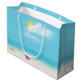 Verjaardag augurk in een stoel met cocktail groot cadeauzakje (Achterkant Gekanteld)