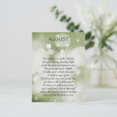 Verjaardag augustus geboortesteen Peridot  Briefkaart (Staand voorkant)