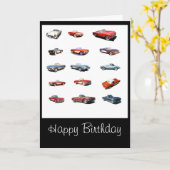 Verjaardag auto kaart (Gele Bloem)