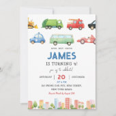 Verjaardag auto's kaart (Voorkant)