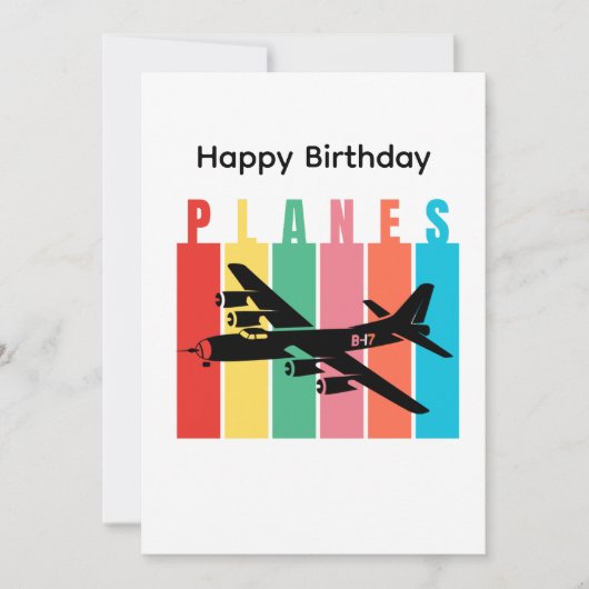 Verjaardag B-17  vliegtuig (Voorkant)