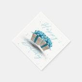Verjaardag Baby Blue 3 Laags Servetten (Hoek)