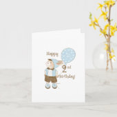 Verjaardag Baby Boy Two Kaart (Gele Bloem)
