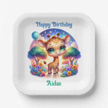 Verjaardag Baby Giraffe Fantasy Safari