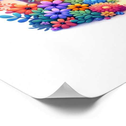 Verjaardag Baby Giraffe Fantasy Safari Poster (Hoek)