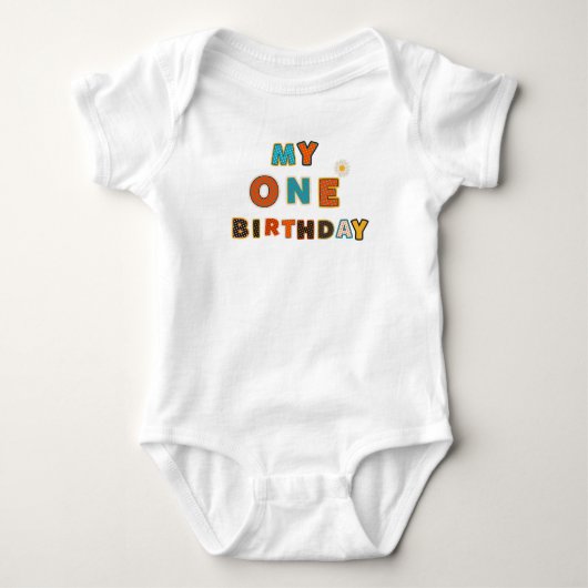 Verjaardag Baby Meisje Romper (Voorkant)
