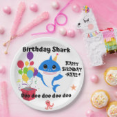 Verjaardag Baby Shark Party Papieren Bordje (Feest)