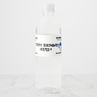 Verjaardag Baby Shark Waterfles Etiket