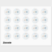VERJAARDAG BABYSHOWER PERSONALISEER RONDE STICKER (Vel)