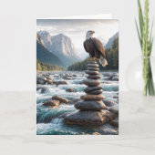 Verjaardag Bald Eagle op Cairn Kaart (Voorkant)