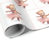 Verjaardag Ballerina Beer Cadeaupapier (Rol Hoek)