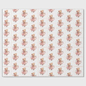 Verjaardag Ballerina Dancing Beer Cadeaupapier (Vlak)