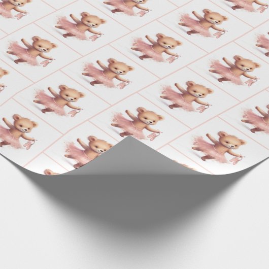 Verjaardag Ballerina Dancing Beer Cadeaupapier (Hoek)