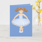 Verjaardag Ballerina Kaart (Gele Bloem)
