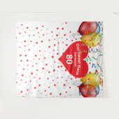 Verjaardag Ballon Achtergrond 80e Nana Photo Prop Wandkleed (Voorkant (horizontaal))