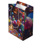 Verjaardag Ballon Gift Bag Medium Cadeauzakje (Achterkant Gekanteld)