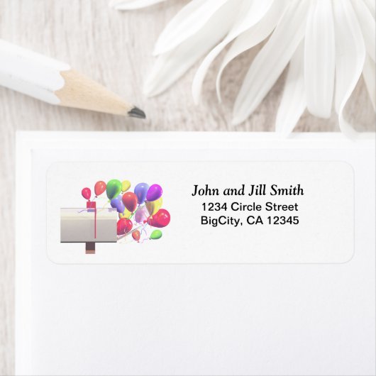Verjaardag Ballon Mail Etiket (Insitu)