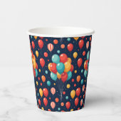 Verjaardag ballon ontwerp papieren bekers (Achterkant)