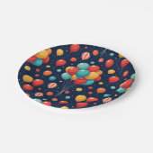 Verjaardag ballon ontwerp papieren bordje (Gekanteld)