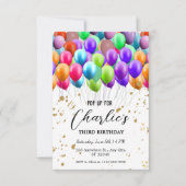 Verjaardag ballonnen met Augmented Reality AR Kaart (Voorkant)