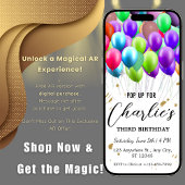 Verjaardag ballonnen met Augmented Reality AR Kaart