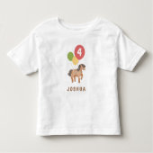 Verjaardag Ballonnen Paard Op Maat Gemaakt Kinder Shirts (Voorkant)