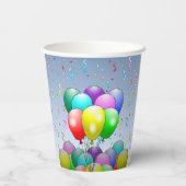 Verjaardag Ballonnen Papieren beker (Achterkant)