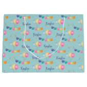 Verjaardag ballonnen sterren en glitter gepersonal groot cadeauzakje (Voorkant)