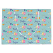 Verjaardag ballonnen sterren en glitter gepersonal groot cadeauzakje (Achterkant)