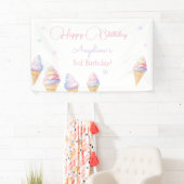 Verjaardag banner ijs. (Insitu)