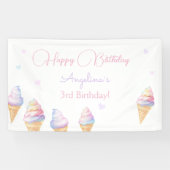 Verjaardag banner ijs. (Horizontaal)