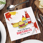 Verjaardag Barbeque Party BBQ Custom Cocktail Servet