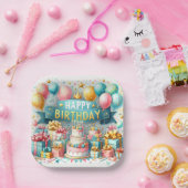 Verjaardag Bash Bliss Papieren Bordje (Feest)
