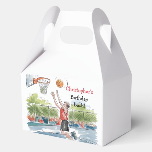 Verjaardag Bash: Hoops en Hype Bedankdoosjes (Voorkant)