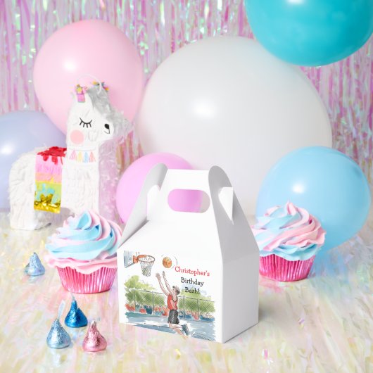 Verjaardag Bash: Hoops en Hype Bedankdoosjes (Feest)