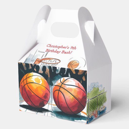 Verjaardag Bash: Hoops en Hype Bedankdoosjes (Achterkant)